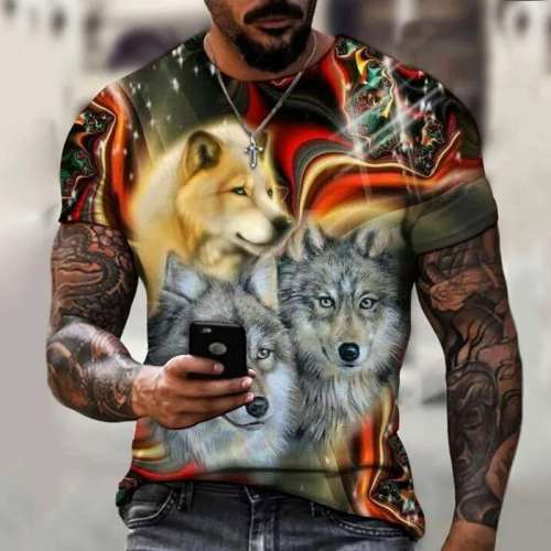 Family Matching T-shirt Three Wolves T-Shirt