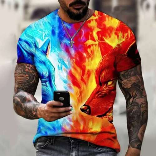 Fire Ice Wolf T-Shirt