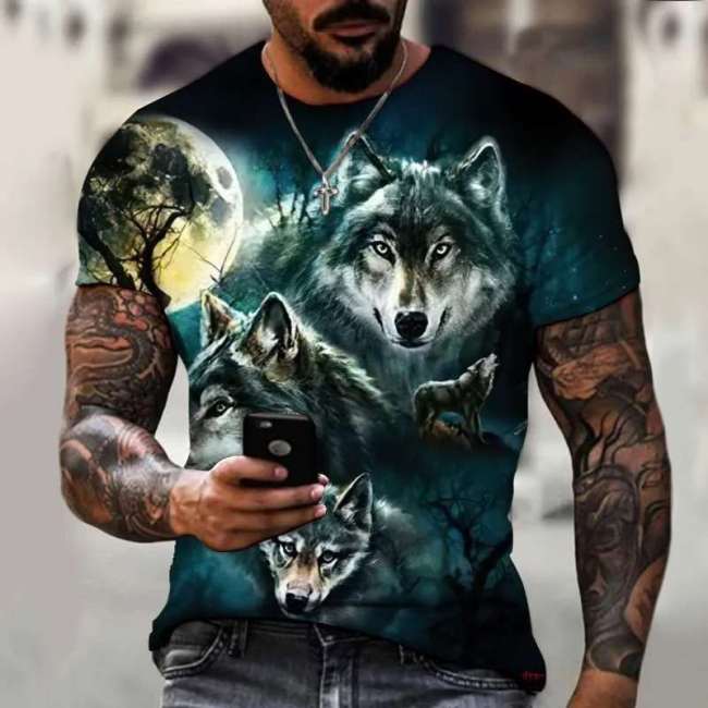 Family Matching T-shirt Wolf Pack Moon T-Shirt
