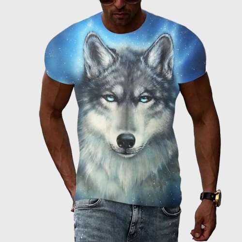 Blue Wolf Face Shirt
