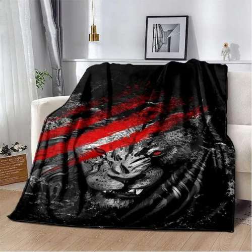 Black Large Lion Blanket