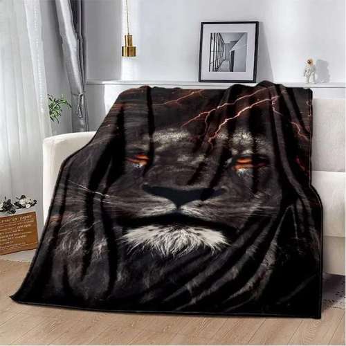 Warm Vintage Lion Blanket