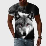 Family Matching T-shirt Black Wolf Head Shirt