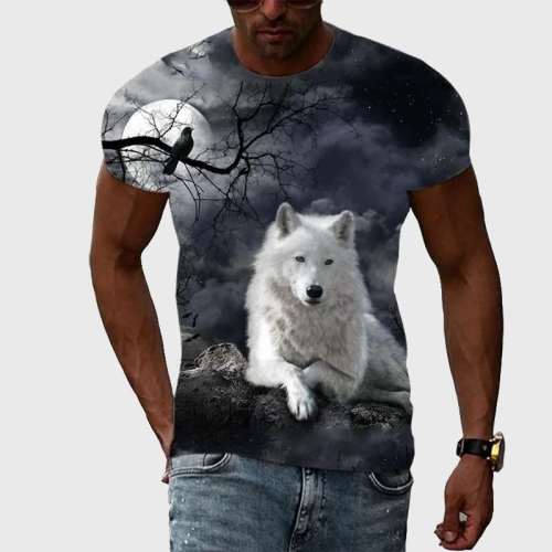 Family Matching T-shirt Wolf Bird Moon T-Shirt