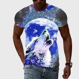 Family Matching T-shirt Blue Wolf Moon Shirt