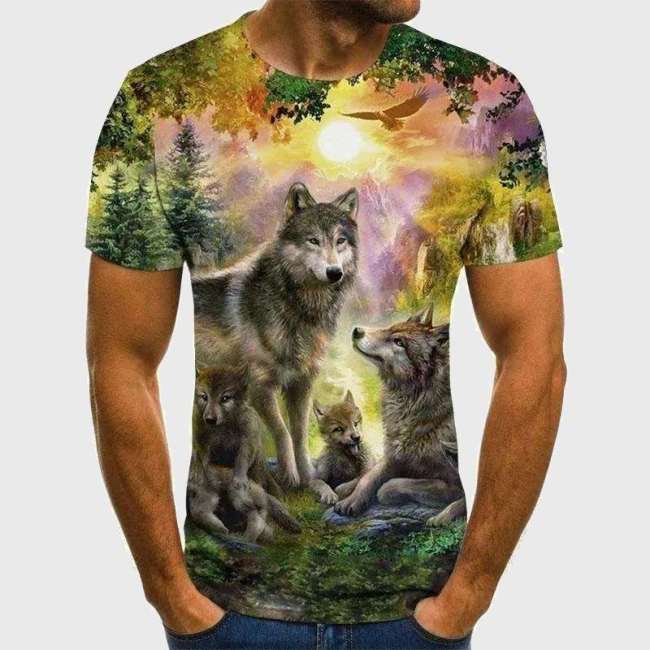 Family Matching T-shirt Family Wolf T-Shirt