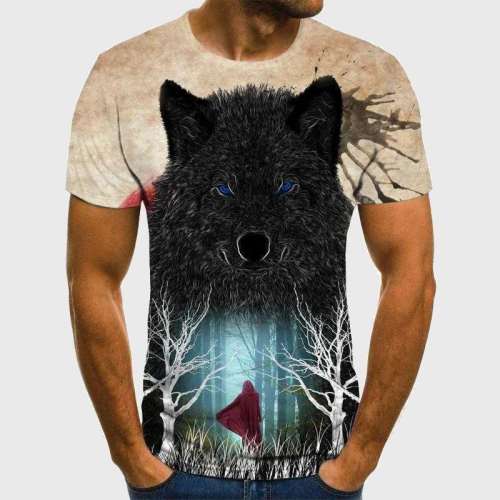 Little Red Wolf Forest T-Shirt