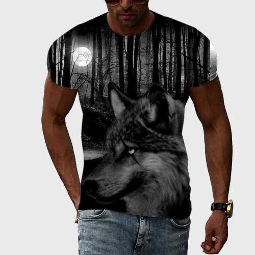Black Wolf Forest T-Shirt
