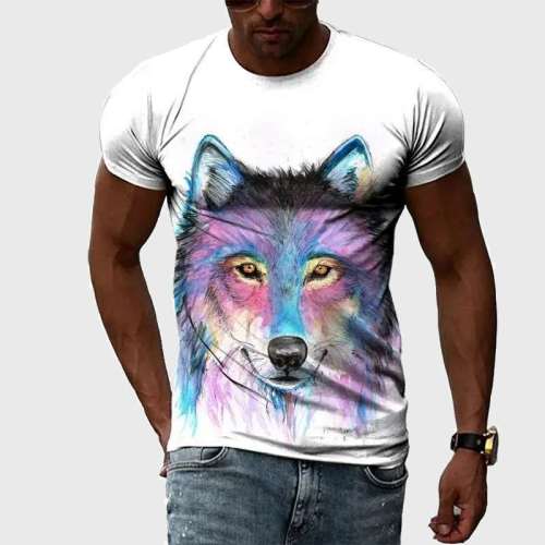 Animal Wolf Face T-Shirt