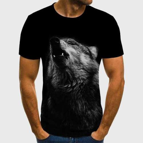 Black Howling Wolf T-Shirt