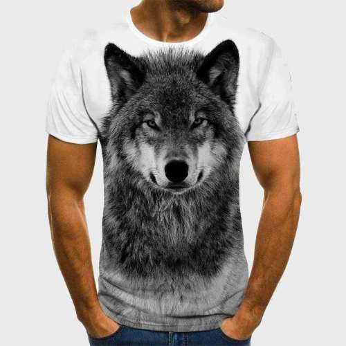 White Wild Wolf T-Shirt