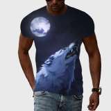 Cartoon Wolf Moon T-Shirt