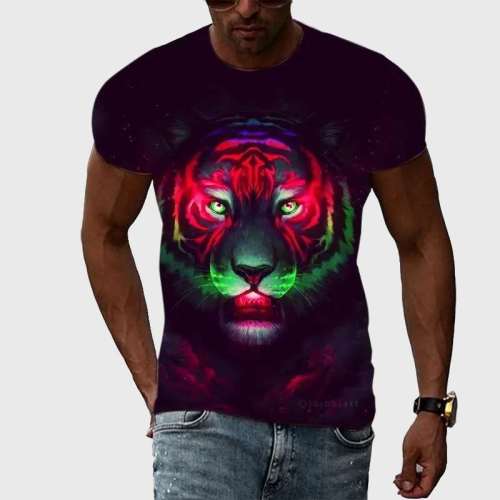 Black Tiger Face T-Shirt