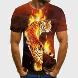 Family Matching T-shirt Tiger Flaming T-Shirt