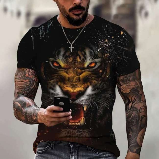 Family Matching T-shirt Tiger Shirt For Men