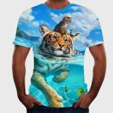Family Matching T-shirt Cat Tiger Print T-Shirt