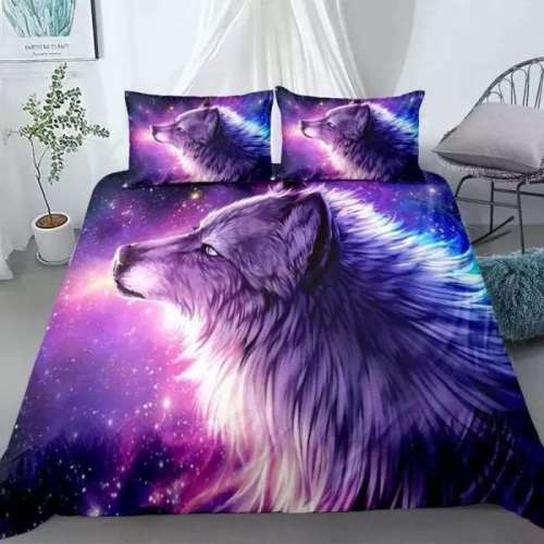 Galaxy Wolf Bed Set