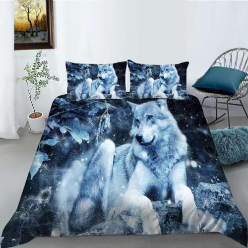 Blue Wolf Bedding