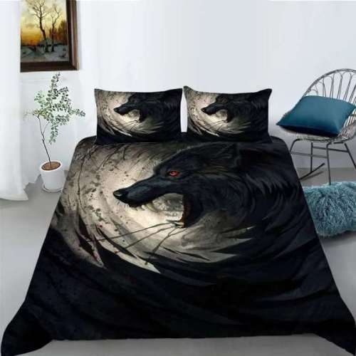 Black Wolf Bedding