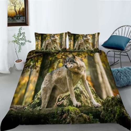 Mountain Wolf Bed Set