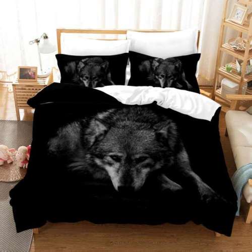 Black Wolf Bed Set