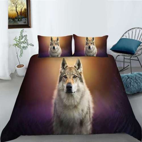 Wolf Dog Crib Bedding
