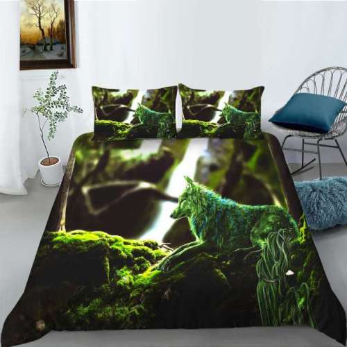 Forest Wolf Print Beddings