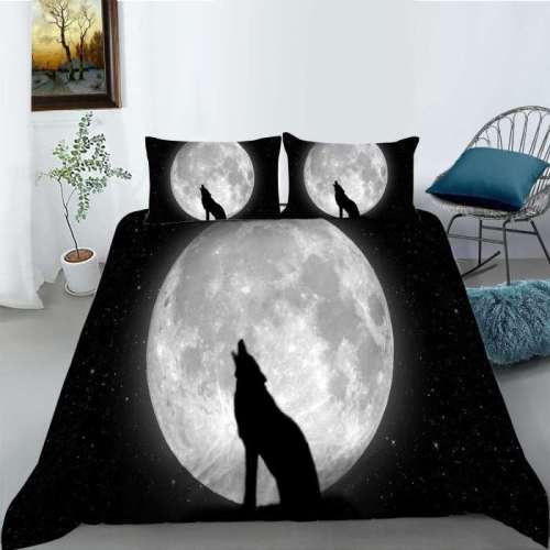 Wolf Moon Print Beddings