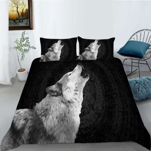 Wolf Howl Print Beddings