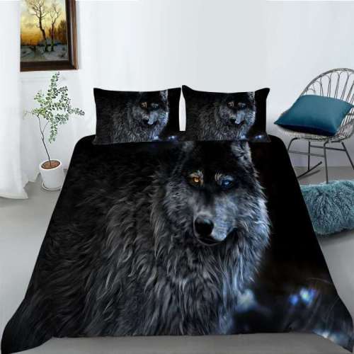 Animal Grey Wolf Bedding