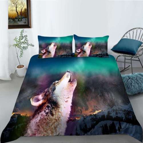 Wolf Howl Themed Bedding