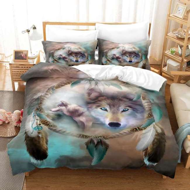 3D Wolf Dreamcatcher Bedding