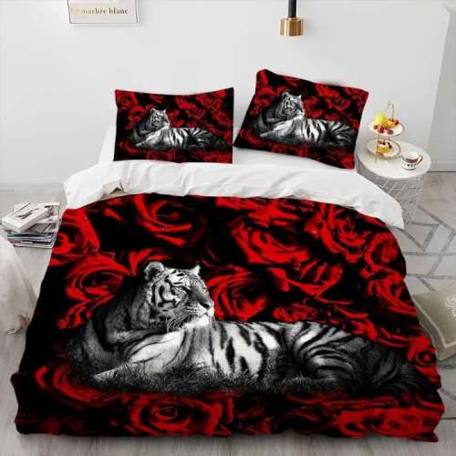 Tiger Rose Bed Cover