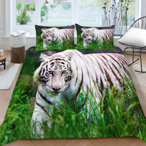 White Tiger Bedding Set