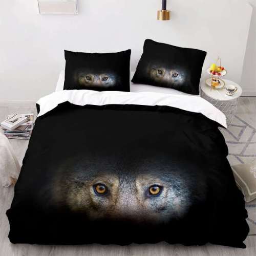 3D Wolf Eye Bedding