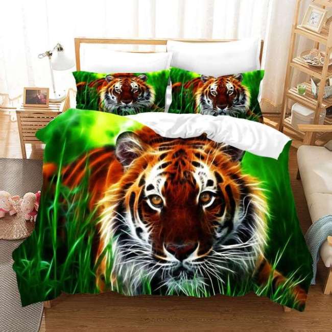 Green Tiger Bedding Cover