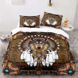 3D Native Wolf Bedding