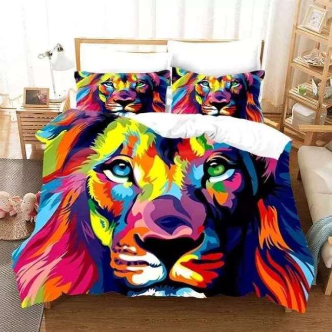 Colorful Lion Bed Set