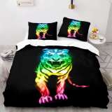 Fire Tiger Print Bed Sheets