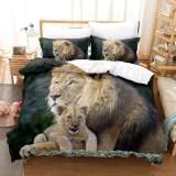 Lion Dad Cub Print Bedding