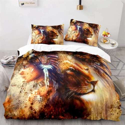 Lion And Girl Bed Cover