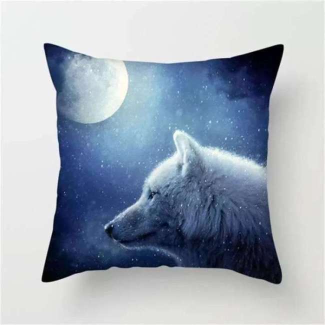 Wolf Moon Throw Pillowcase