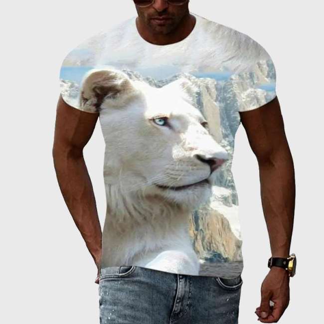 Family Matching T-shirt White Lion T-Shirt