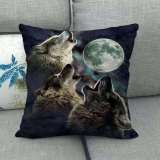 Three Wolves Moon Throw Pillowcase