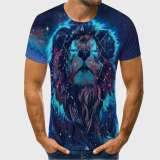 Family Matching T-shirt Blue Lion Art T-Shirt