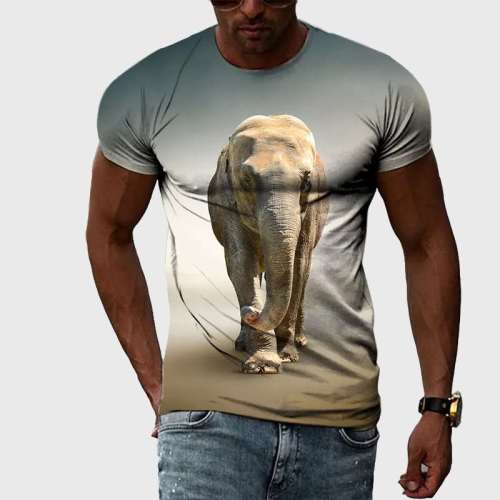 Elephant Pattern T-Shirt
