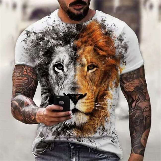 Family Matching T-shirt Lion Head Tee Shirt