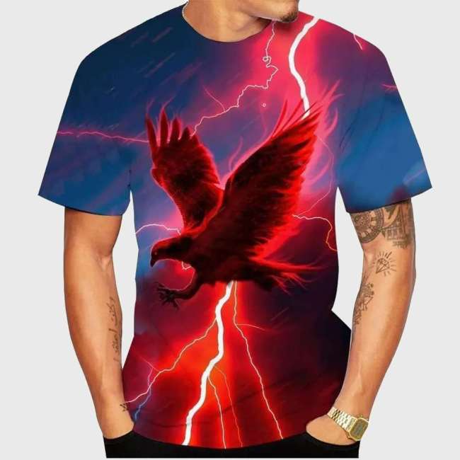 Family Matching T-shirt Lightning Eagle T-Shirt