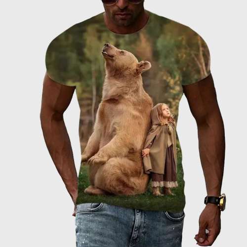 Bear And Girl Tee Shirt