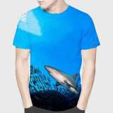 Family Matching T-shirt Blue Shark Shirt